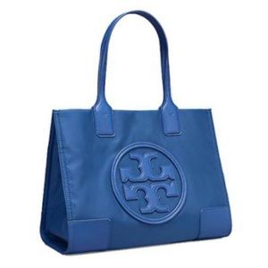 Tory Burch, ELLA PATENT MINI TOTE, Blue